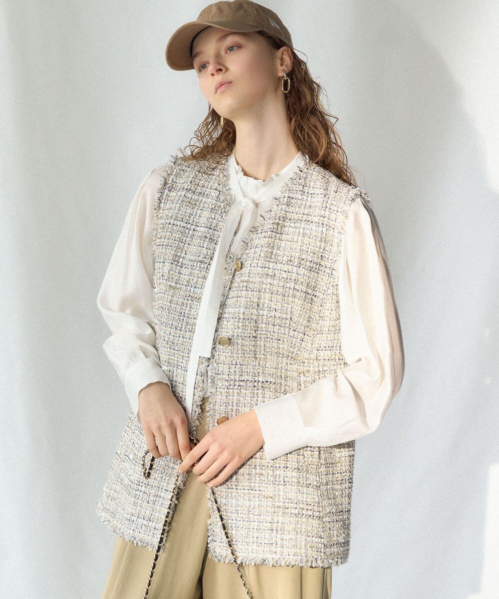 23区 【先行予約】コンビカラー オーバル イヤリング 