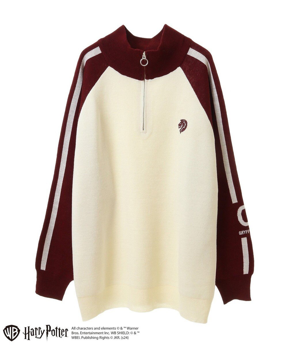 Green Parks ハリー・ポッター／ライン入りハーフジップニット 