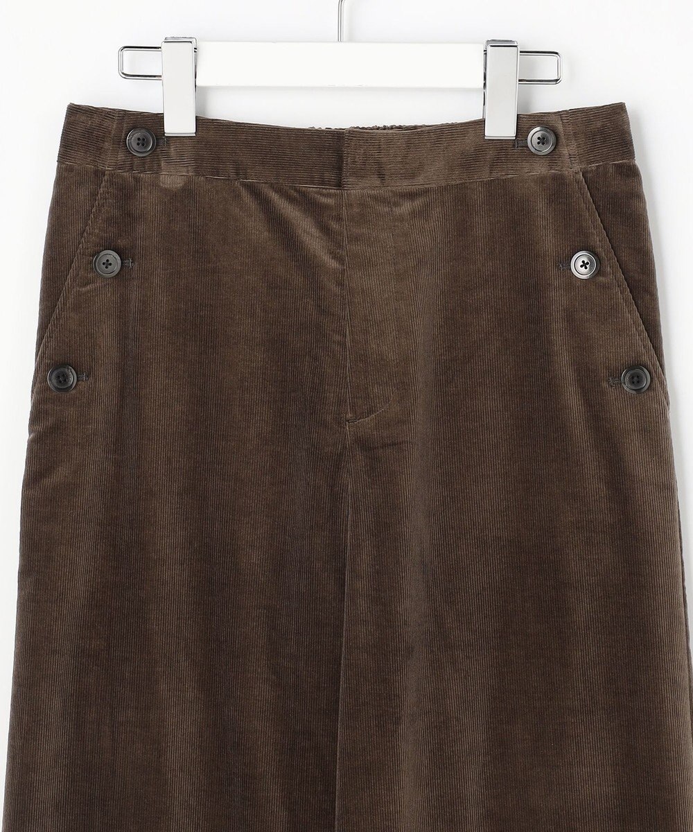 J.PRESS LADIES L 【WEB限定カラーあり】AIR DUROY LIGHT  セミ ワイド パンツ 
