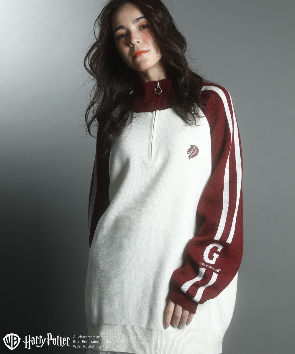 Green Parks ハリー・ポッター／ライン入りハーフジップニット 