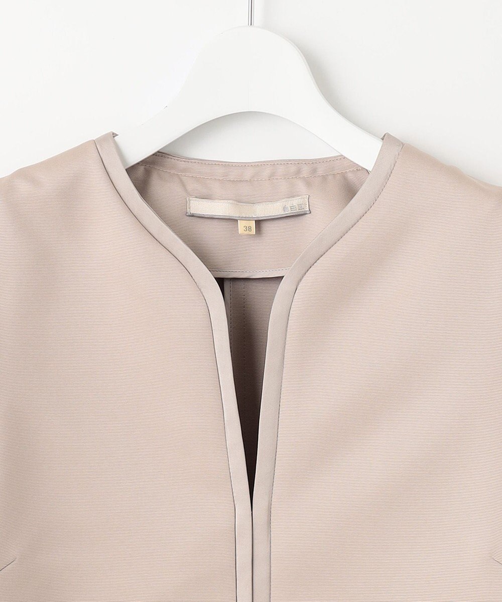 自由区 【ご好評につき追加生産・洗える】グログランノーカラー ジャケット 