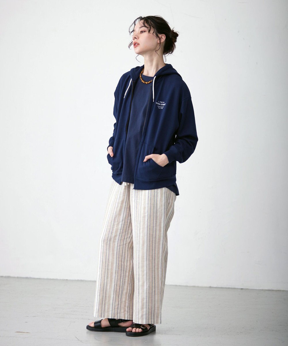 J.PRESS YORK STREET 【WOMEN】コットンリネン　ワイドパンツ 