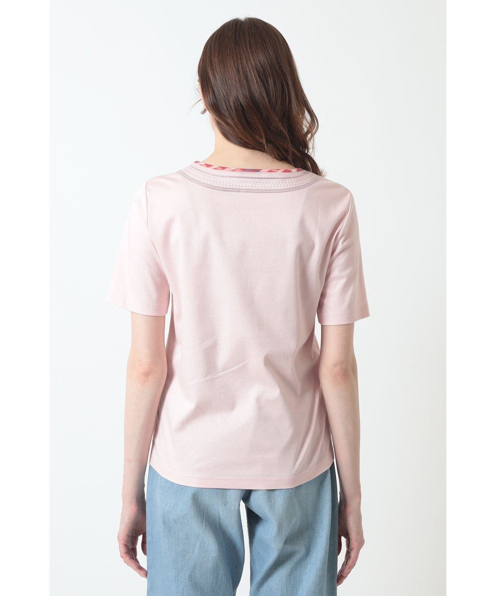 DAKS チェック スパンコール Tシャツ 