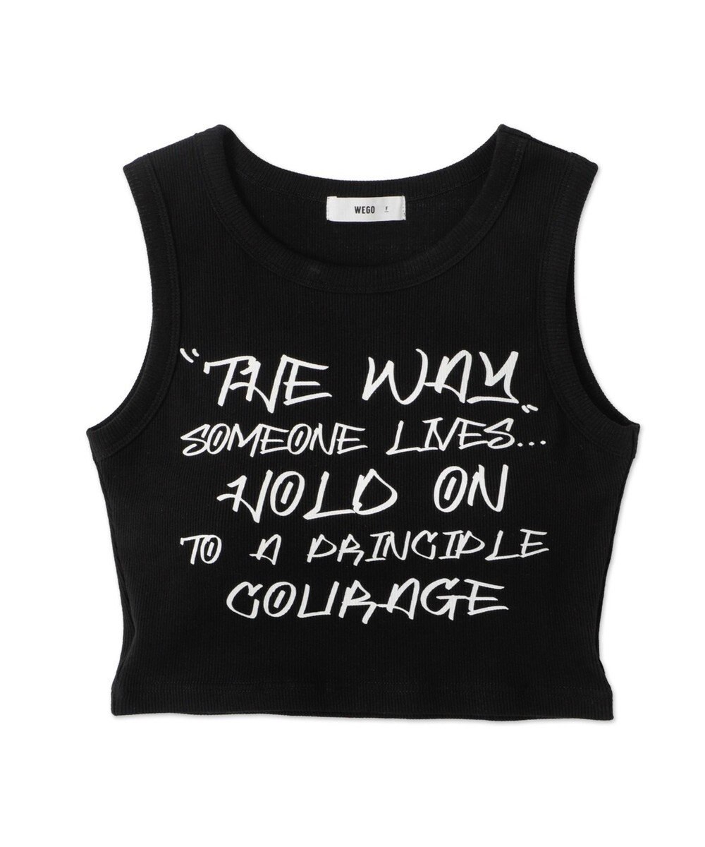 WEGO 【カップ付き】ハンドライティングプリントカップインタンク 