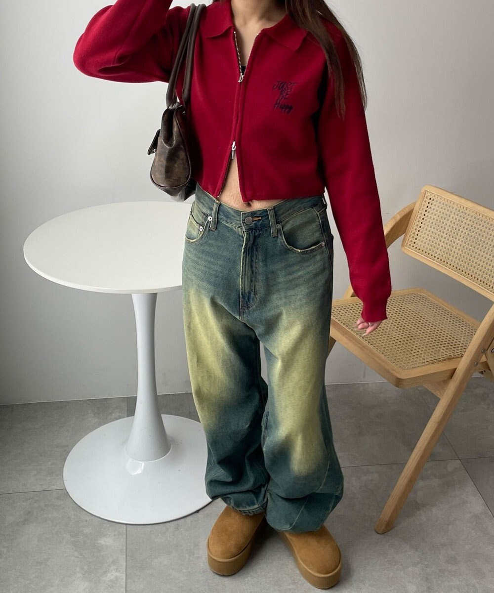 WEGO WZIPスターモチーフニット 