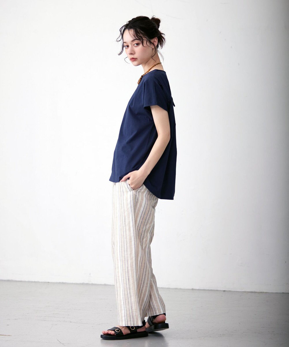 J.PRESS YORK STREET 【WOMEN】コットンリネン　ワイドパンツ 