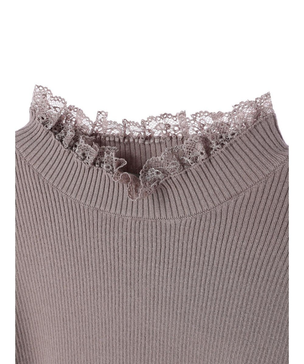 earth music&ecology レースドッキングリブニット 