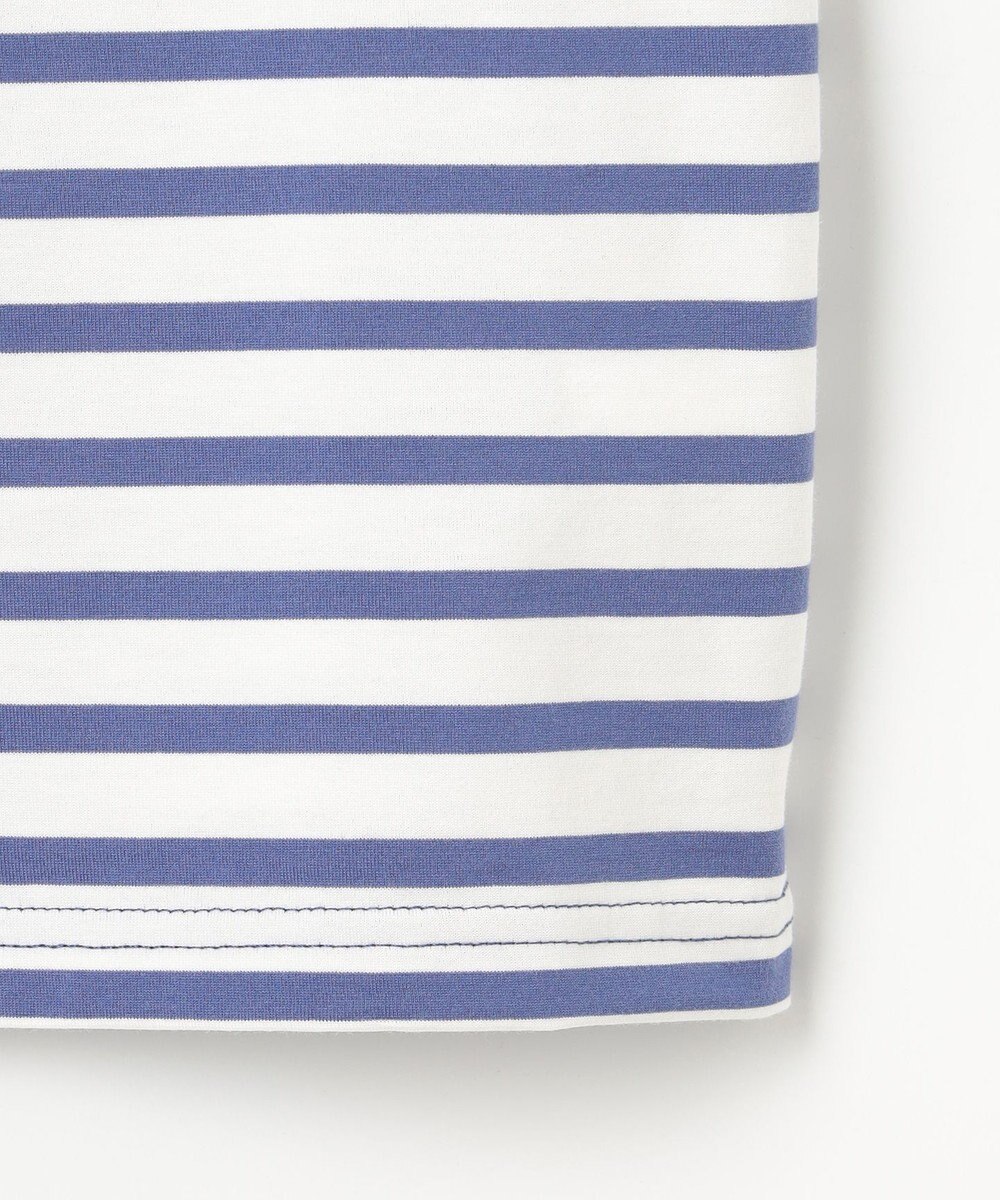 組曲 KIDS 【90-100㎝】フラワー刺繍ボーダー Tシャツ 