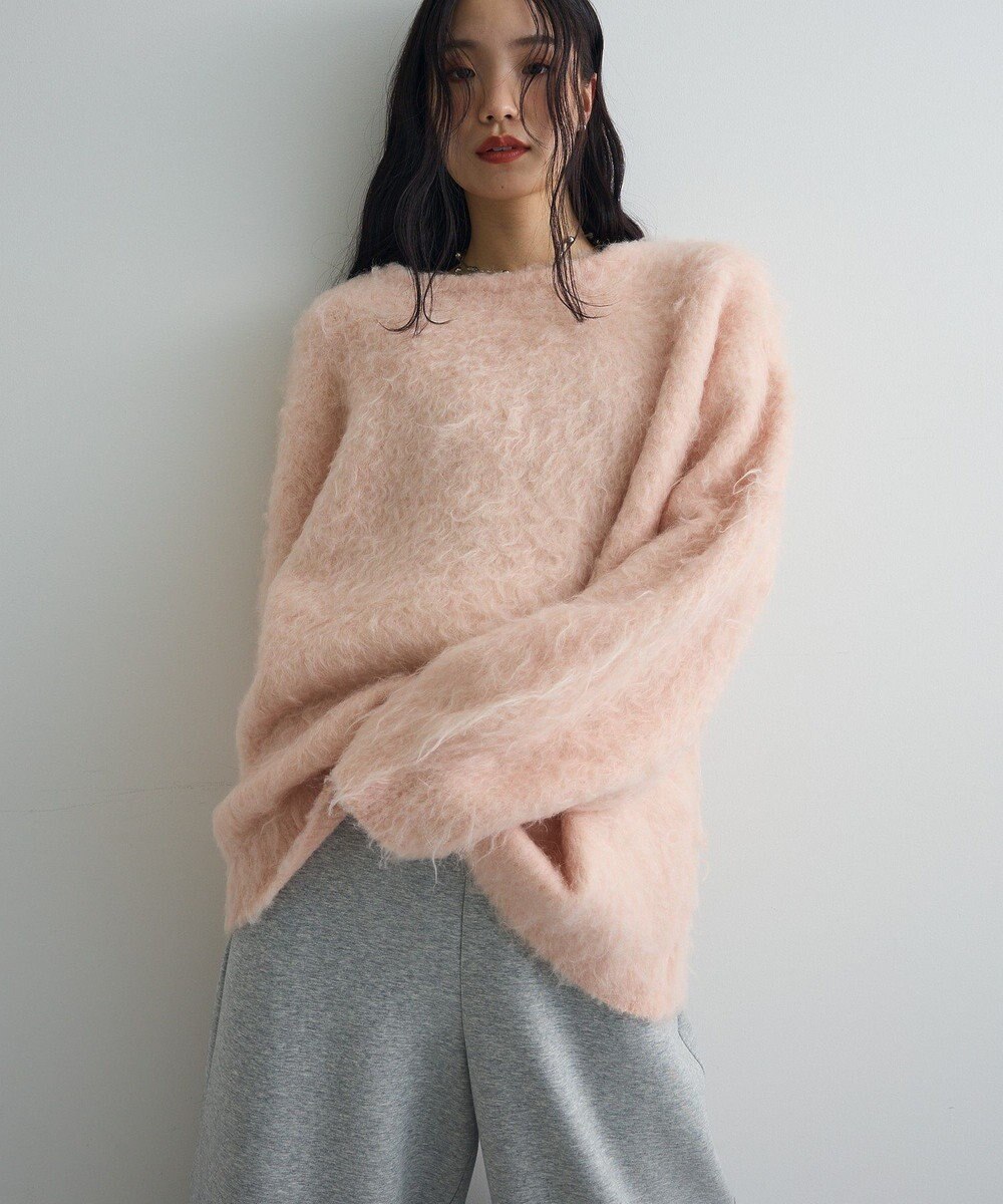 Green Parks 前後２ｗａｙキーネックシャギーニット 