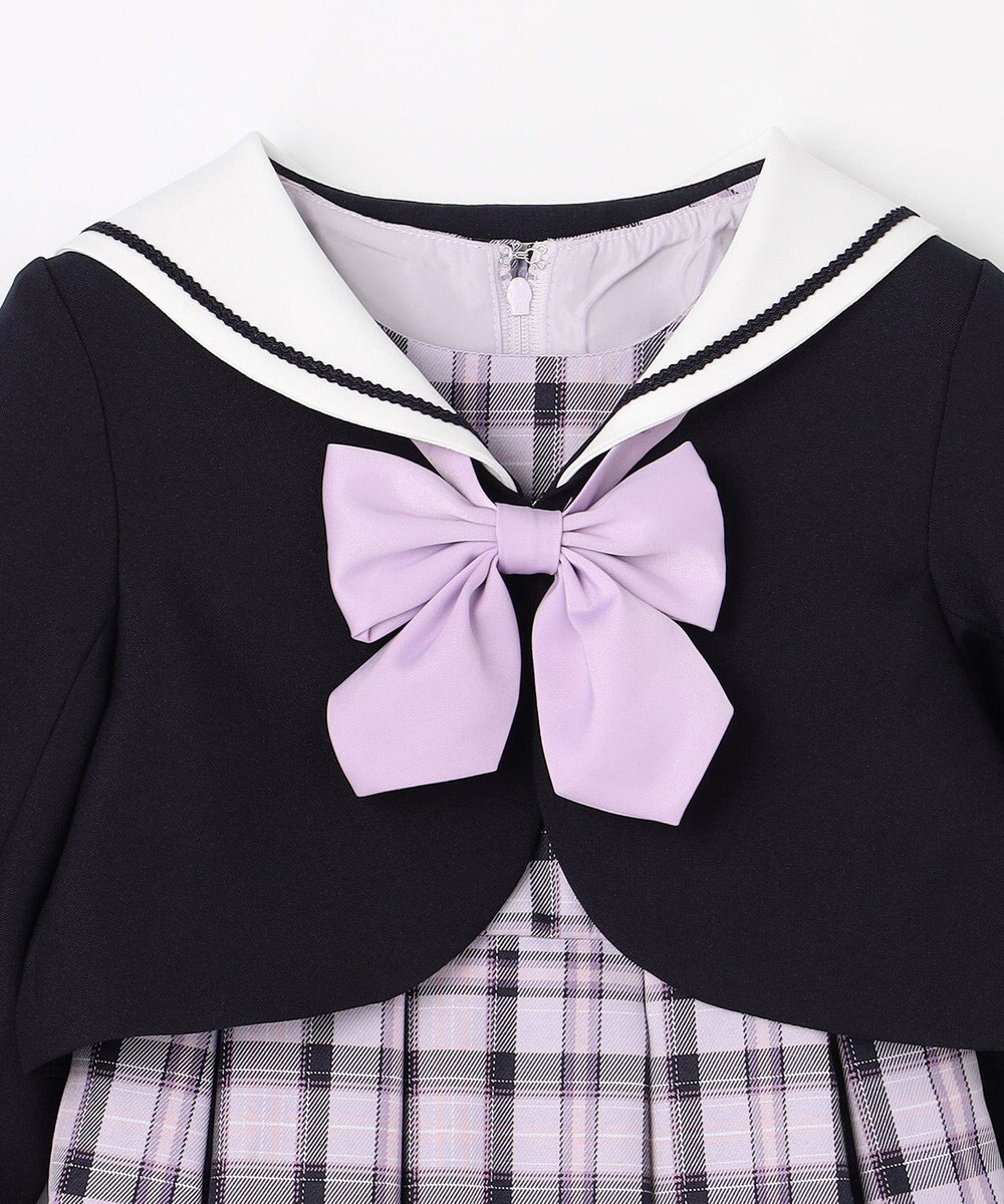 ANY KIDS 【2点セット】セーラージャケット+チェックワンピース 