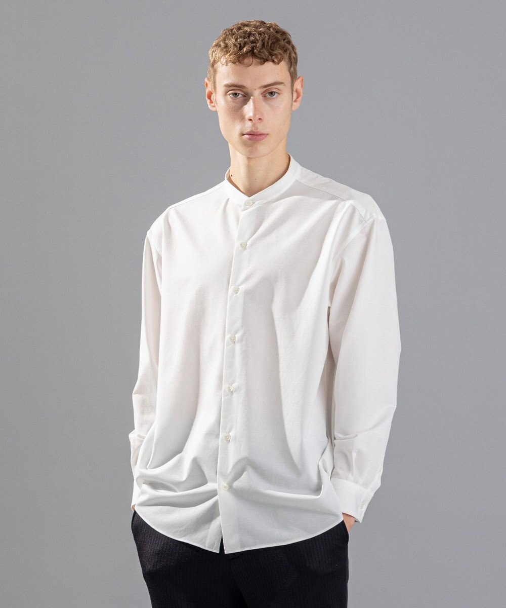 JOSEPH HOMME コンフォートクリアオックス　バンドカラーシャツ 