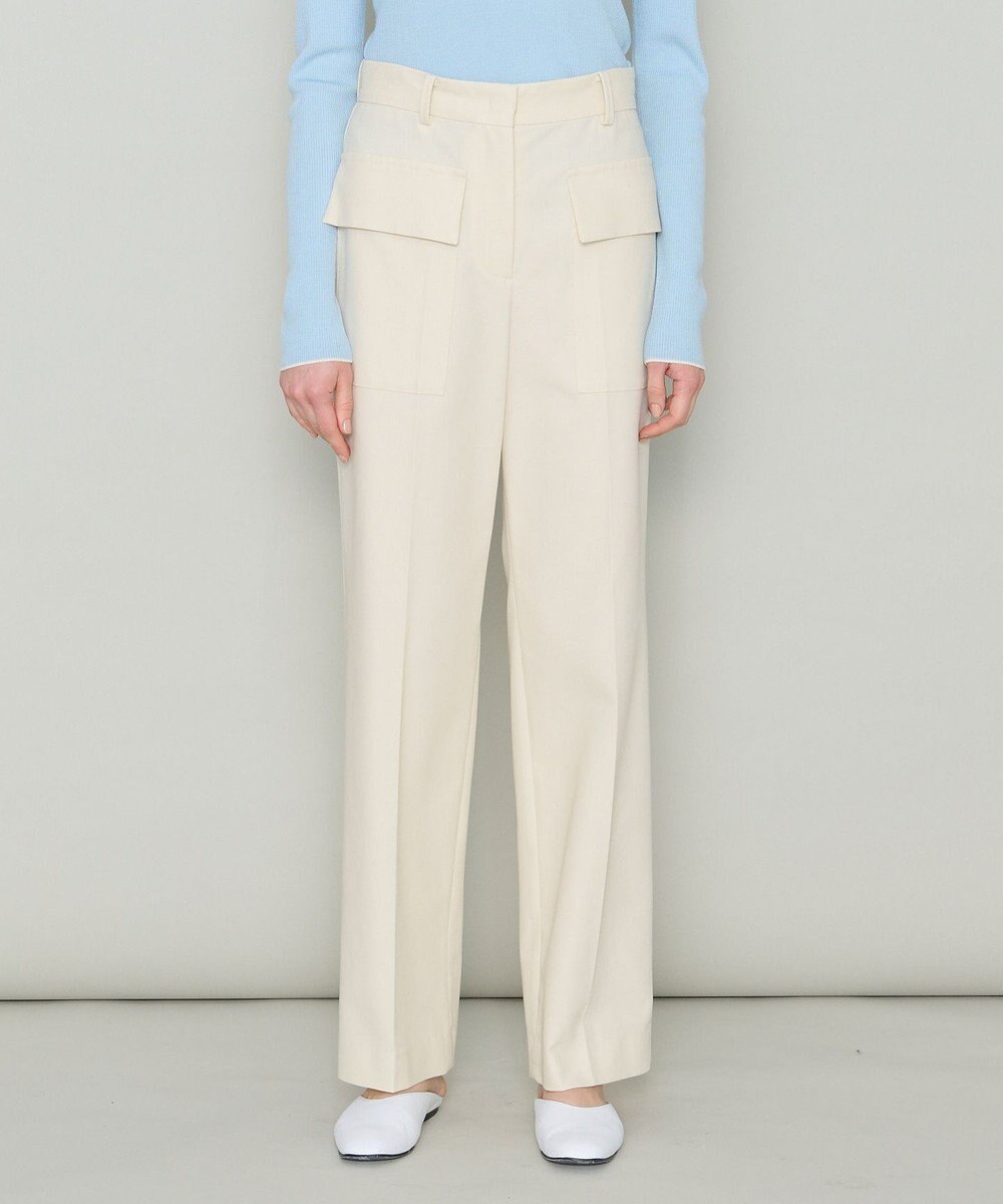 JOSEPH 【洗える】オーガニックツイル　ワイドトラウザーズ 