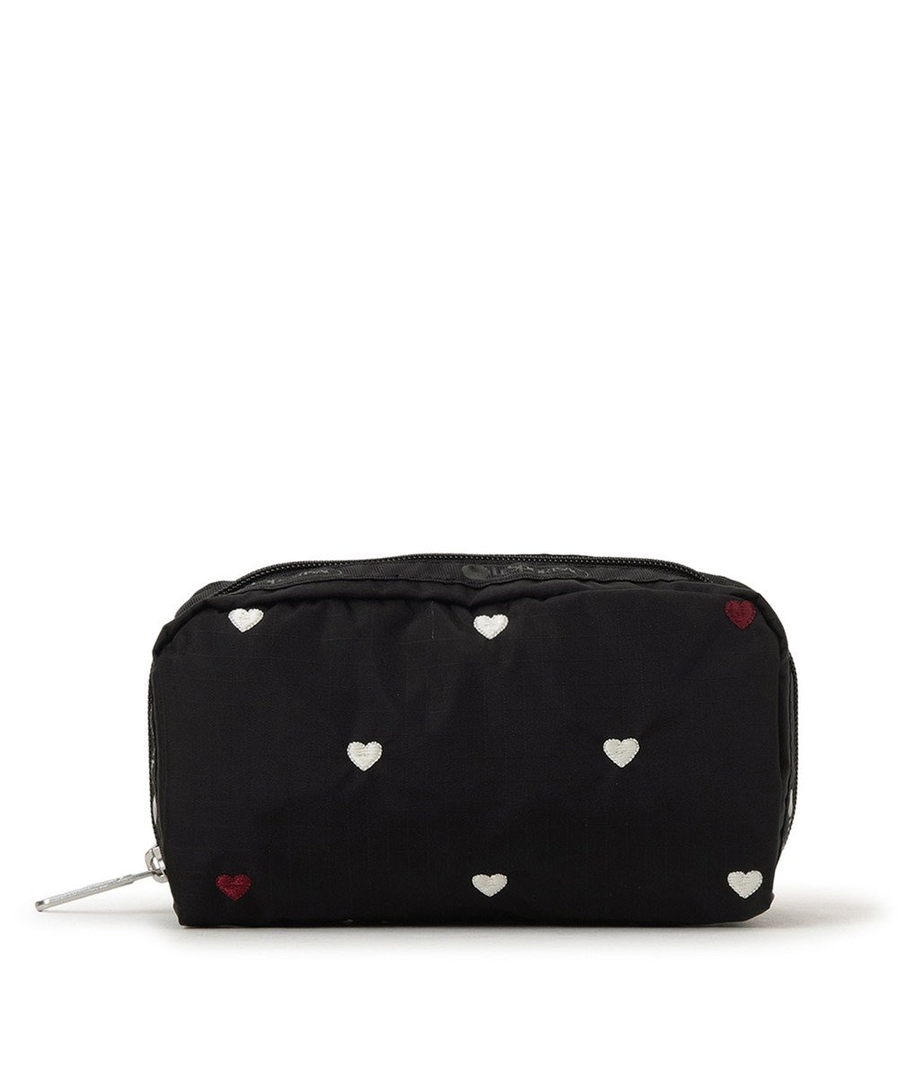 LeSportsac RECTANGULAR COSMETIC/レッド/ホワイトハートEMB 