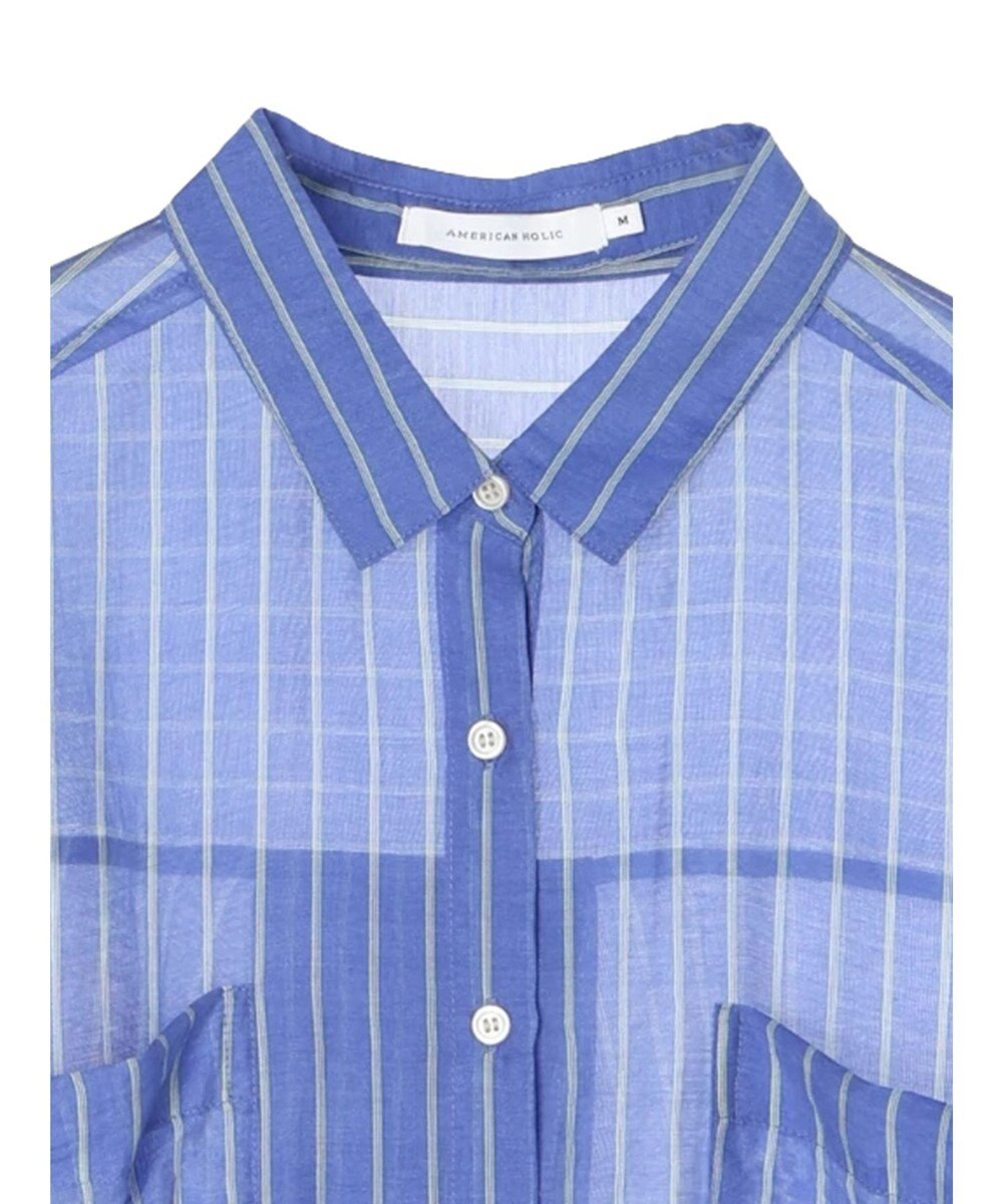 AMERICAN HOLIC シアーＣＯＯＬポケット付きルーズシャツ 