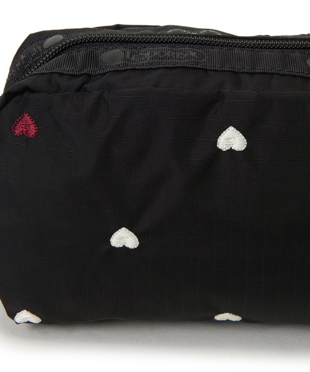 LeSportsac RECTANGULAR COSMETIC/レッド/ホワイトハートEMB 