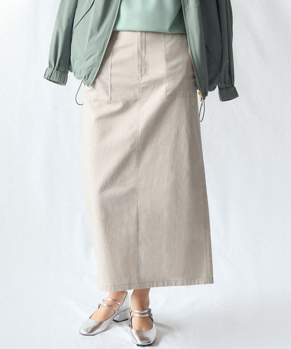 23区 L 【先行予約】スラブツイルストレッチ Iライン スカート 