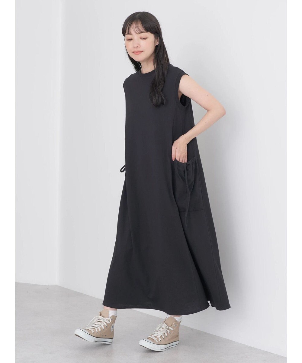 earth music&ecology ギャザーポケットノースリーブワンピース 