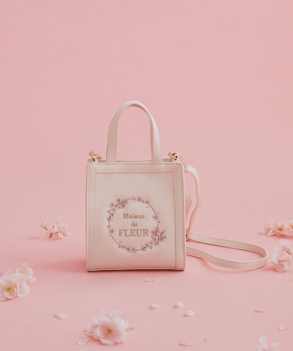 Maison de FLEUR sakuraスクエア2Wayトートバッグ 