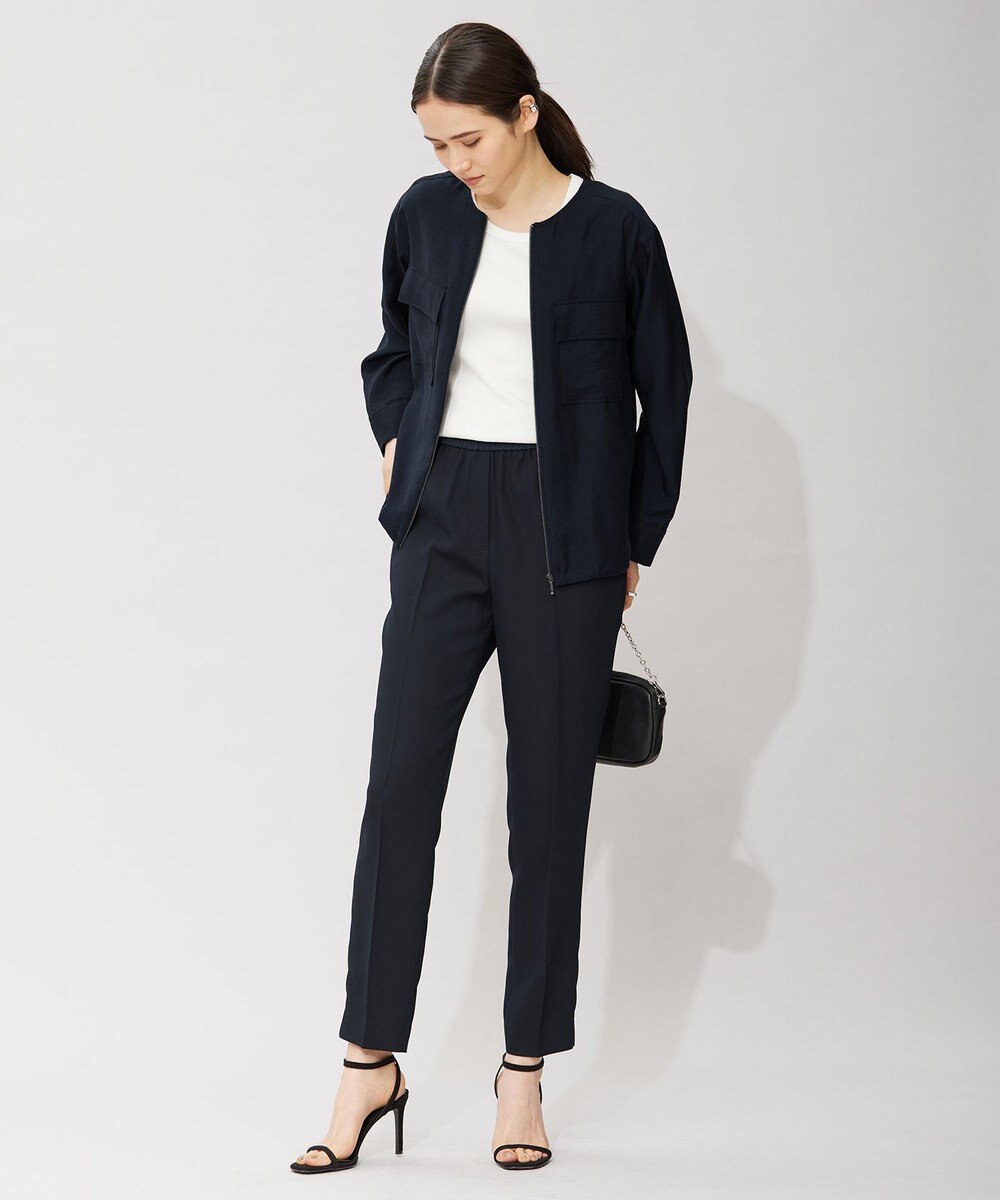 ICB 【接触冷感・UVケア・速乾・洗える】FluidBackSatin ドロストパンツ 