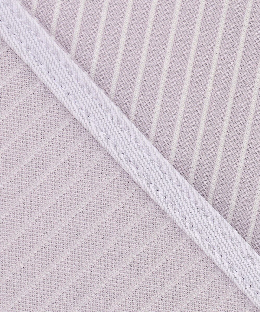 J.PRESS LADIES L ピンストライプジャージー バンドカラー スキッパー カットソー 