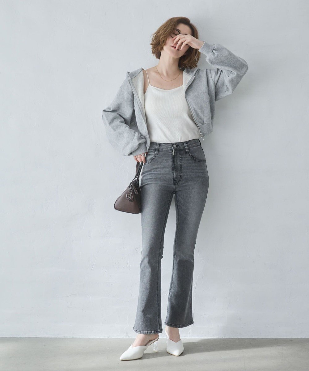 WEGO 【美脚パンツ】ストレッチフレアデニムパンツ 