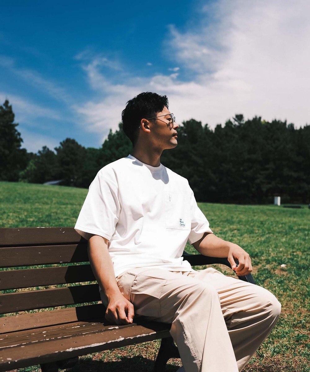 SHARE PARK MENS 【UVカット・吸水速乾・ストレッチ・軽量 】バックプリントポケットTシャツ（L・XLサイズ） 