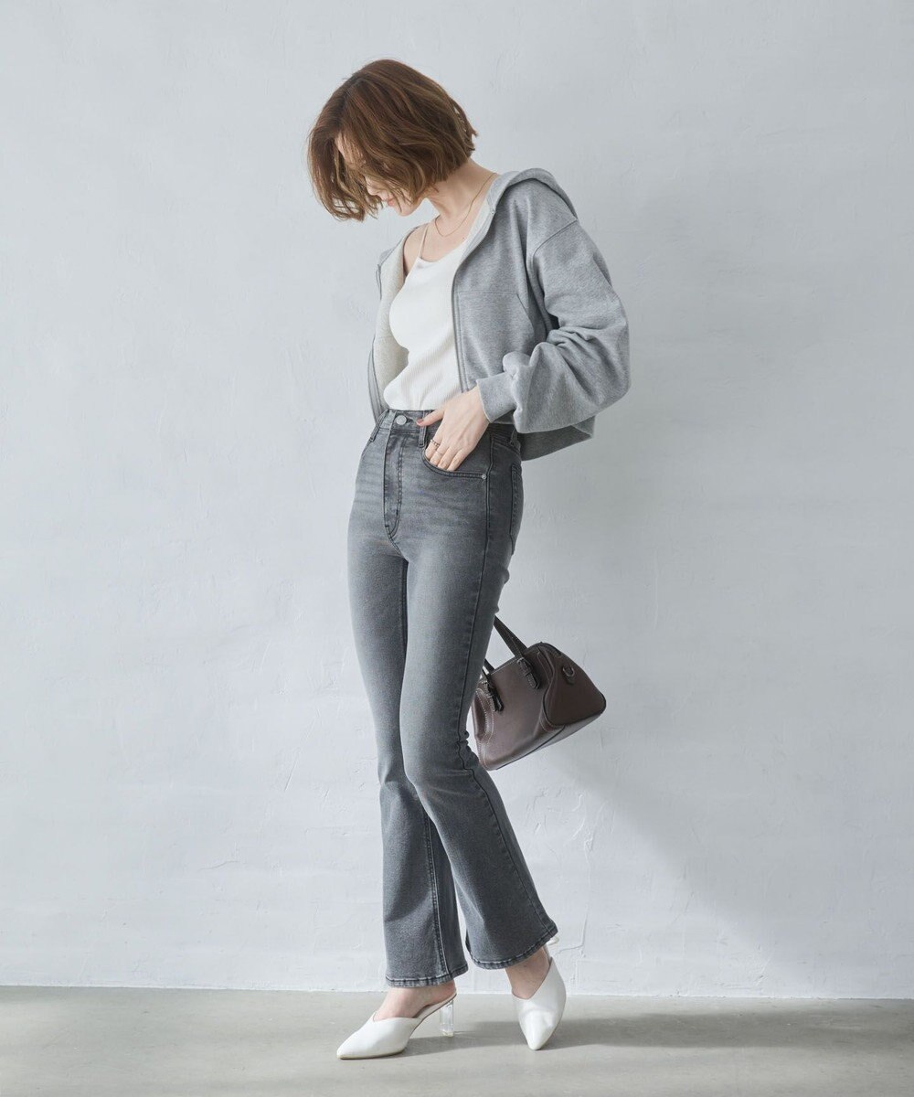 WEGO 【美脚パンツ】ストレッチフレアデニムパンツ 