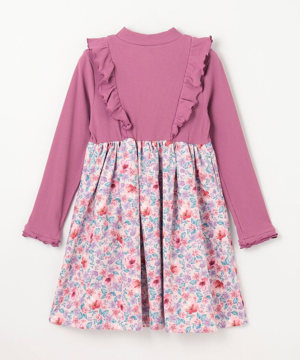 ANY KIDS 花柄ドッキングワンピース 