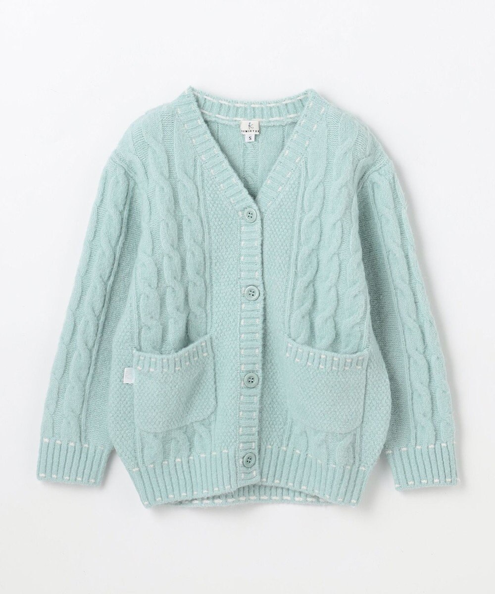 組曲 KIDS 【S-Lサイズ】 ケーブルニットカーディガン 