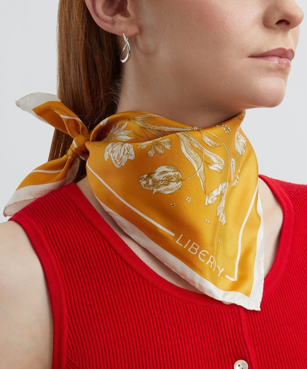 LIBERTY. モノ ミューズ 45x45 シルク スカーフ 