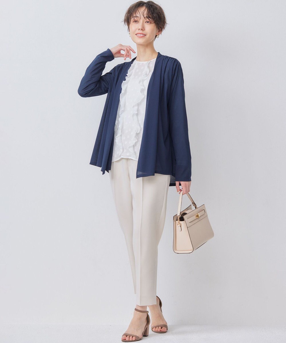 組曲 L 【冷房対策】パウダリージョーゼットカーディガン 