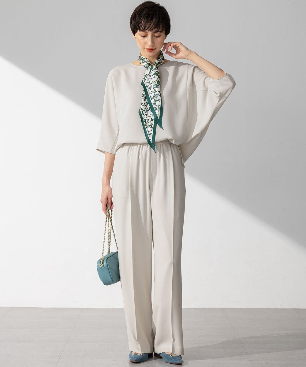 23区 【吸水速乾/UVカット/接触冷感】ストレッチジョーゼット ドルマン カットソー 