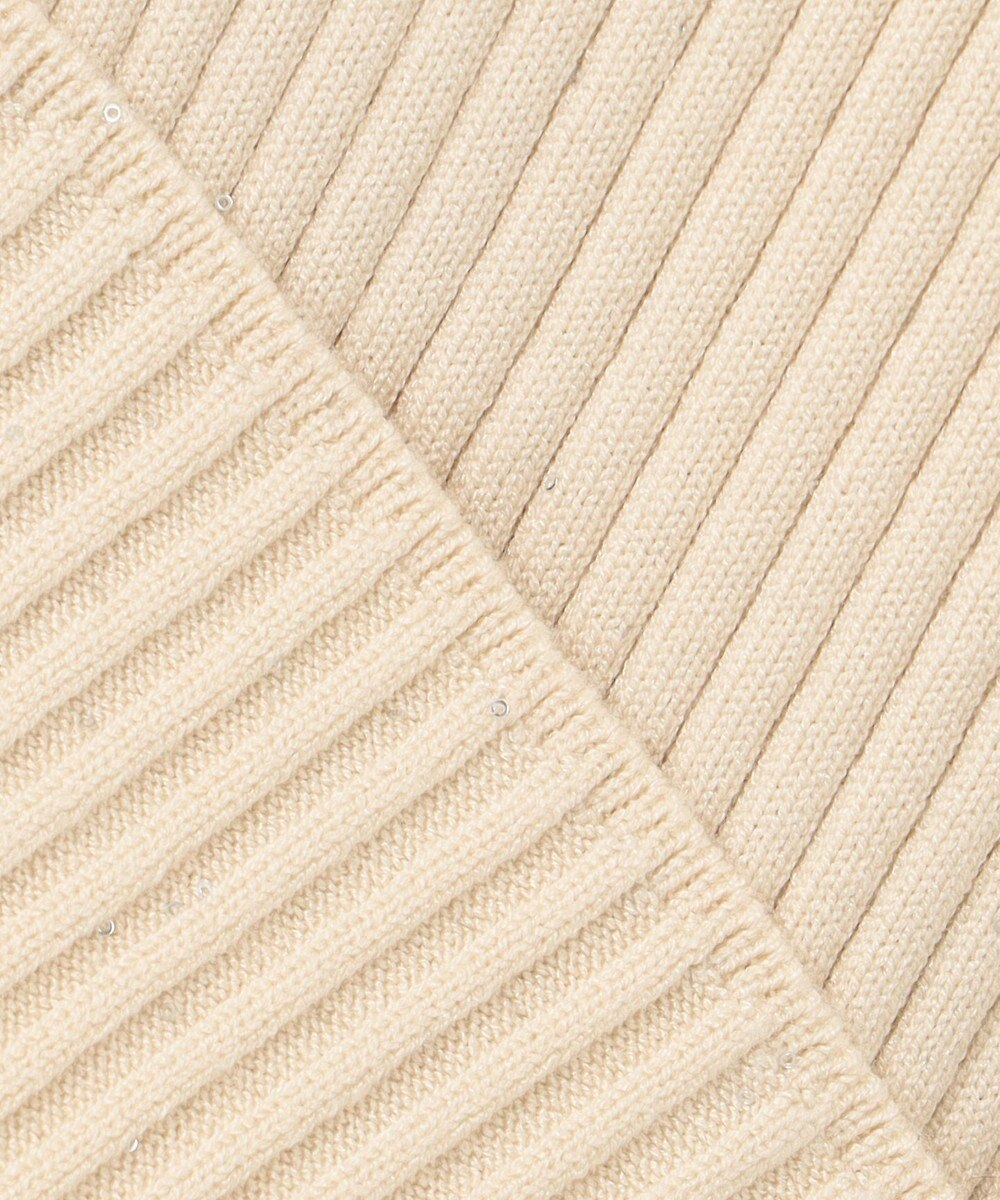 組曲 【前後着用・手洗い可】ELENAスパンコール襟デザイン ニット 