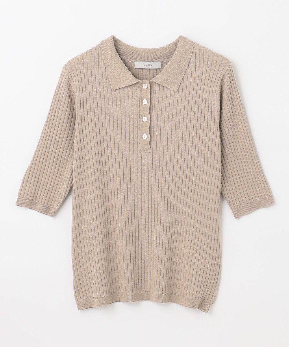 ANY L 【洗濯機可能】ポロカラーニット 