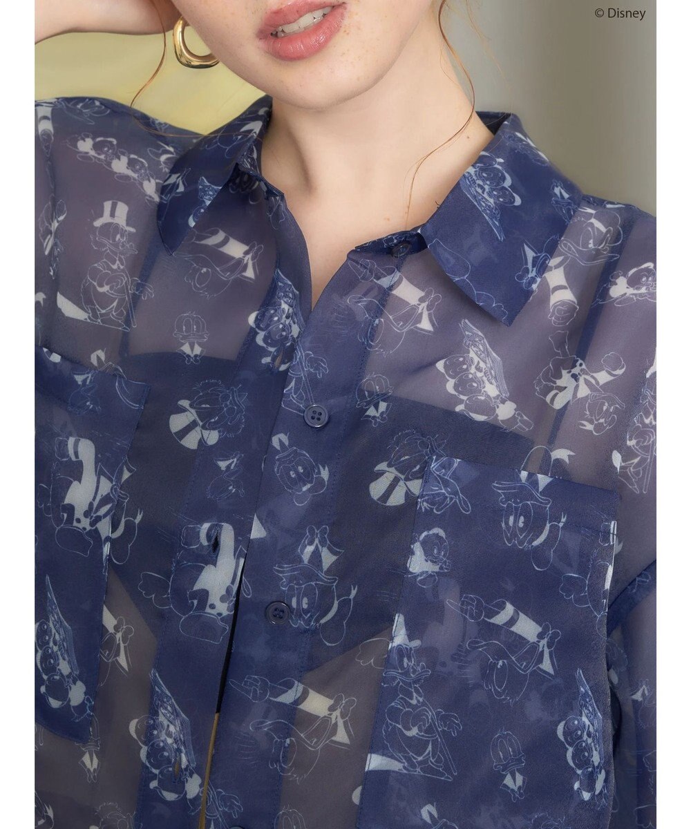 AMERICAN HOLIC 総柄シアーショート丈シャツ／Ｄｉｓｎｅｙ 