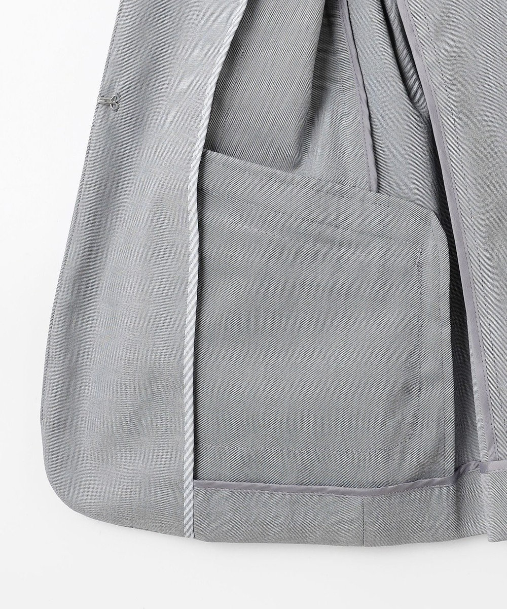 J.PRESS LADIES 【セットアップ対応・洗える・撥水】コットンFITTY ノーカラー ジャケット 