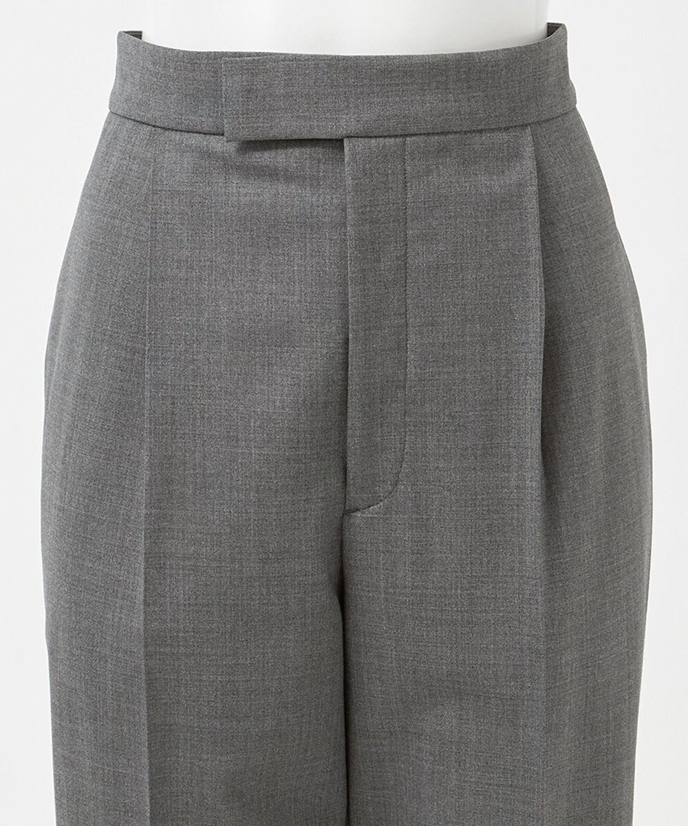 23区 【エステータ】ウールトロドライストレッチ タックテーパード パンツ 