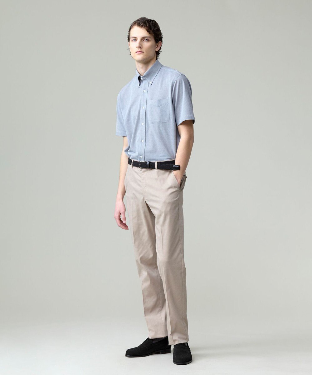 J.PRESS MEN 【ストレッチ】シャドウ千鳥ストレッチ ステムテーパードパンツ 