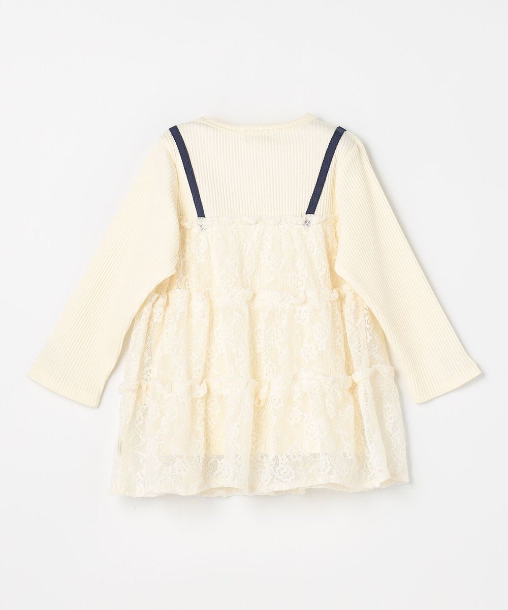 組曲 KIDS 【80-100㎝】スノウレースレイヤードトップス 