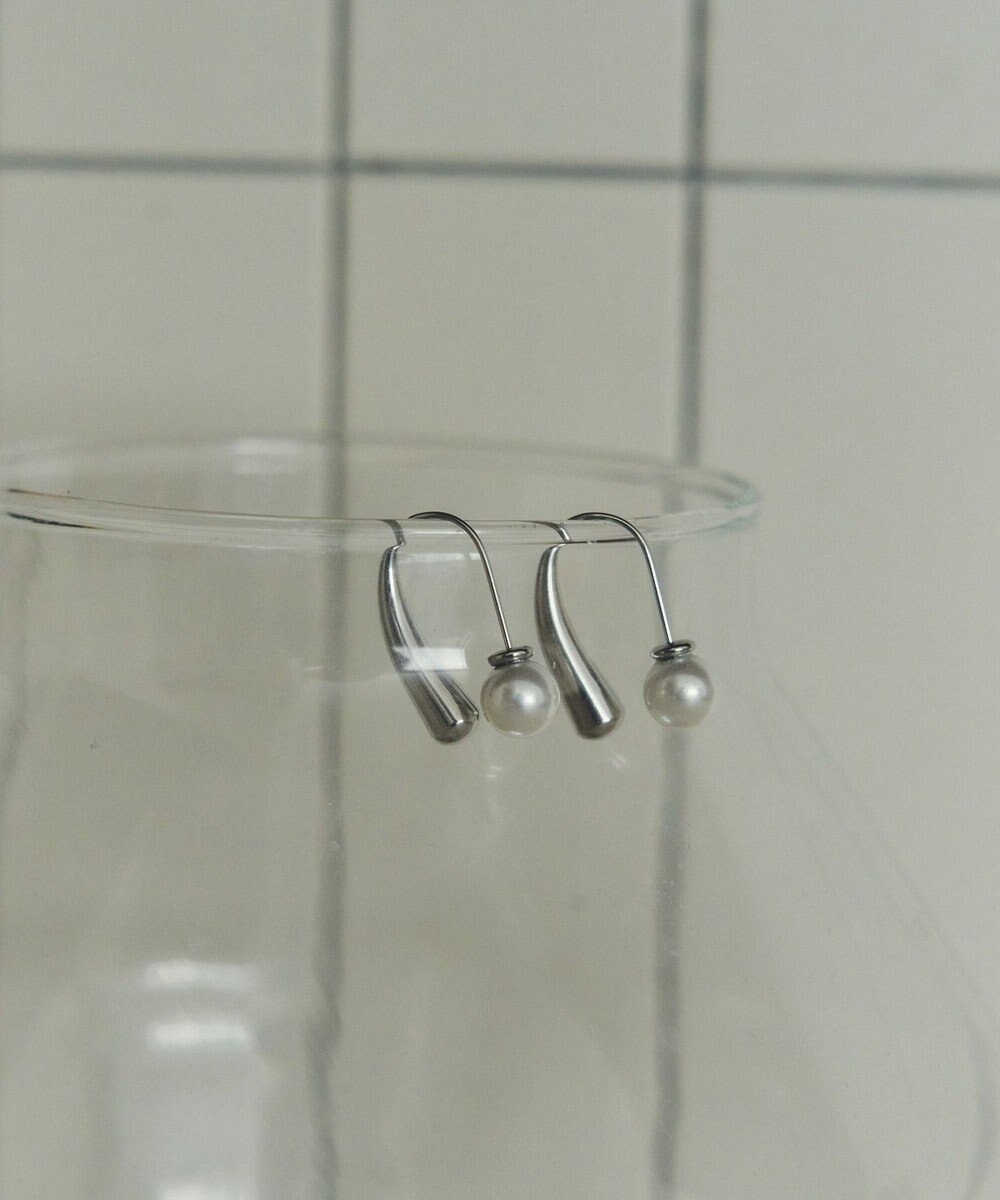 YECCA VECCA 【2WAY】ステンレスパールキャッチピアス 