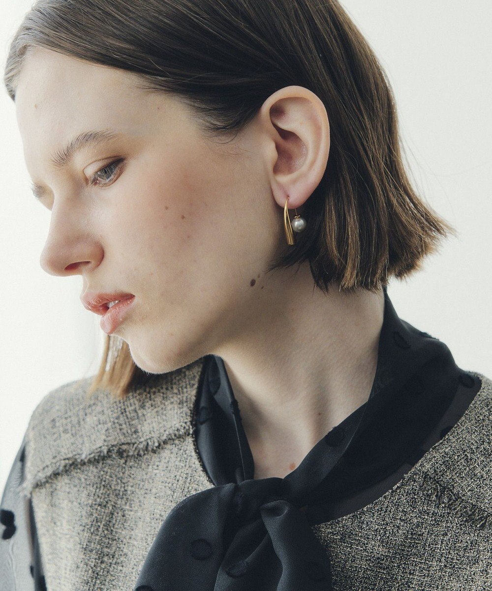 YECCA VECCA 【2WAY】ステンレスパールキャッチピアス 