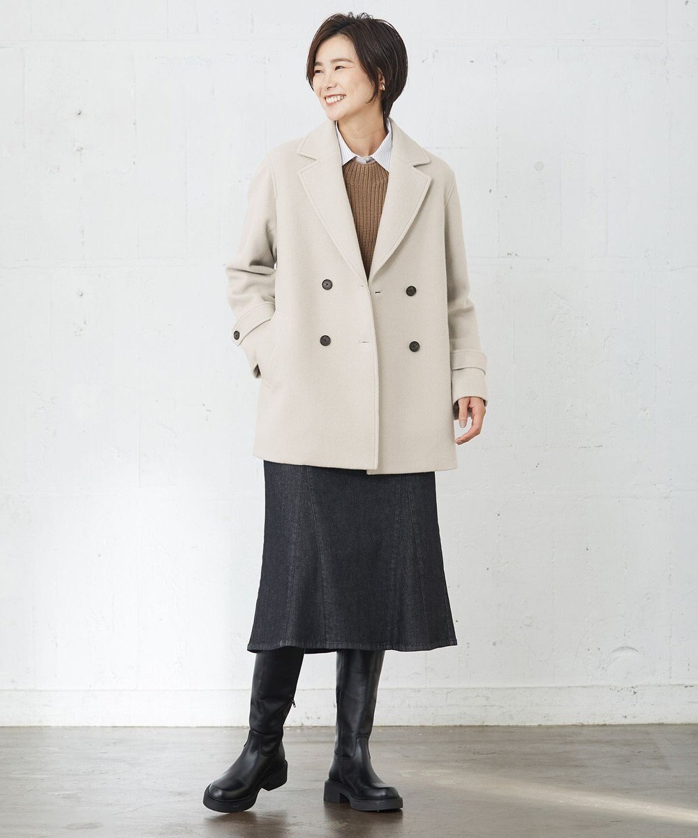 J.PRESS LADIES Jackal 140s ソフトメルトン Pコート 