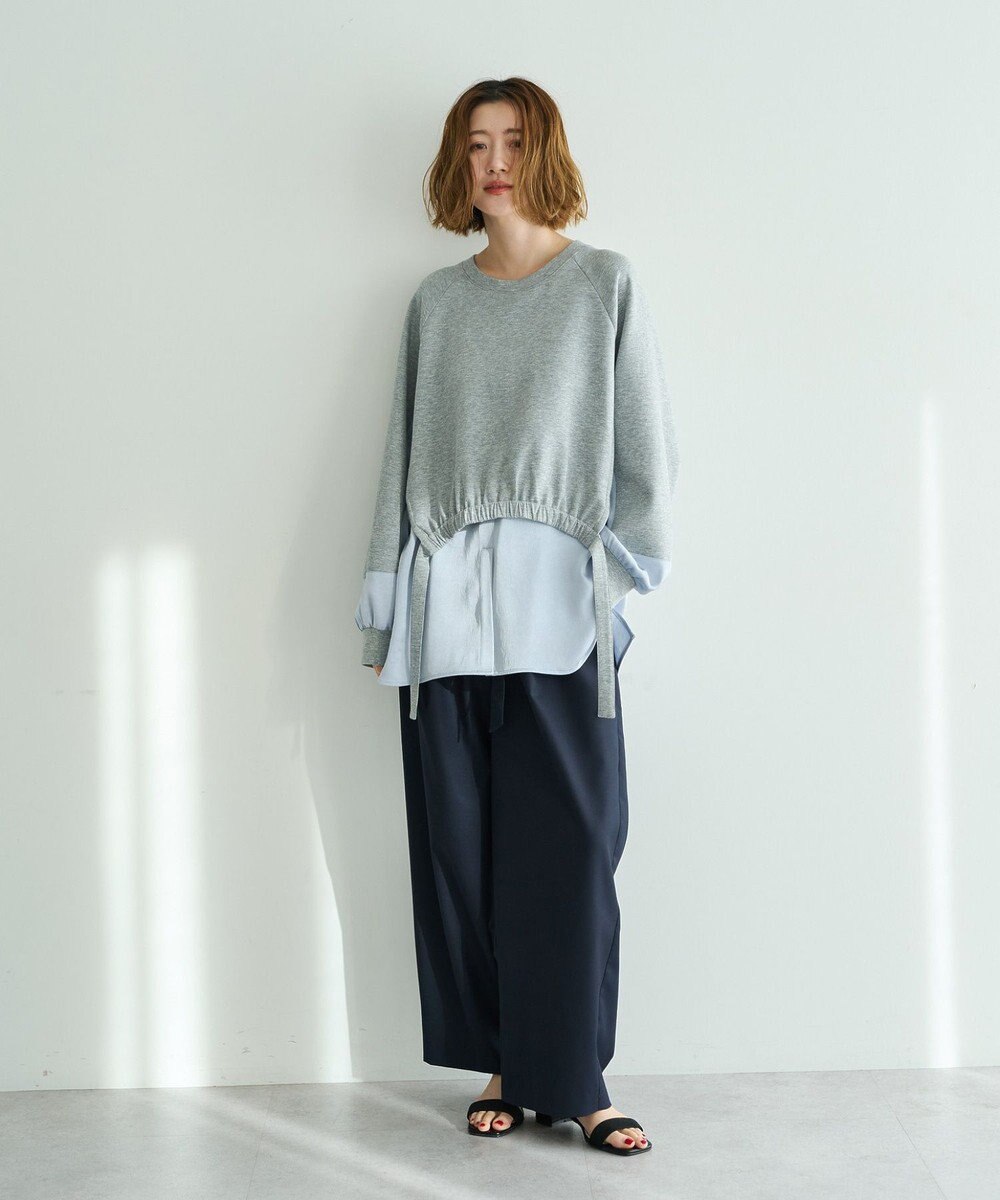 YECCA VECCA シャツレイヤードデザインプルオーバー 