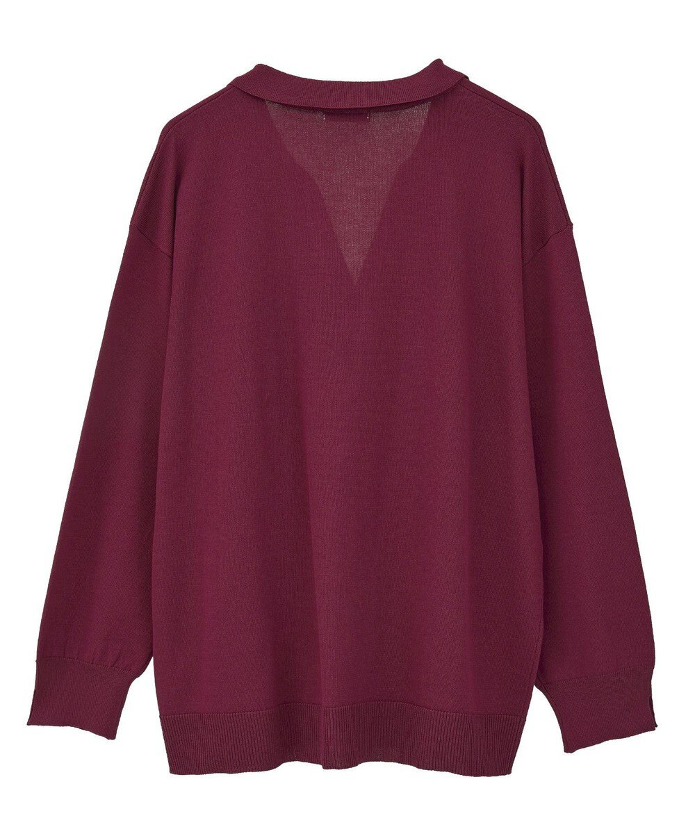 earth music&ecology 袖口スリットスキッパーカーディガン 