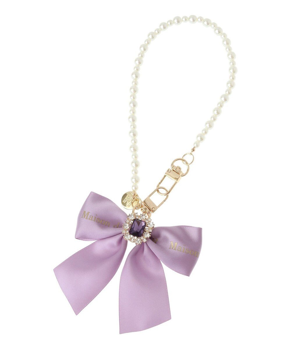 Maison de FLEUR EC限定ビジューリボンパールストラップ 