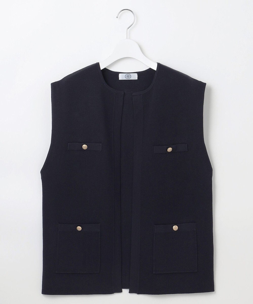 J.PRESS LADIES L 【洗える】VIS/PE ROME ニット ジレベスト 