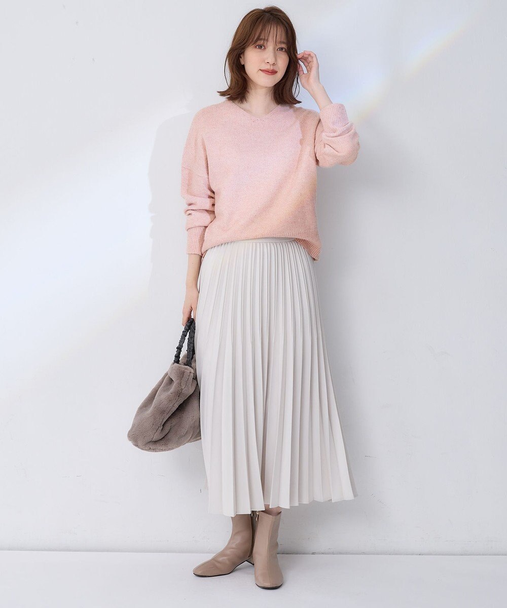 ANY 【10色展開/ウエストゴム】ウーリッシュフラノ プリーツスカート 