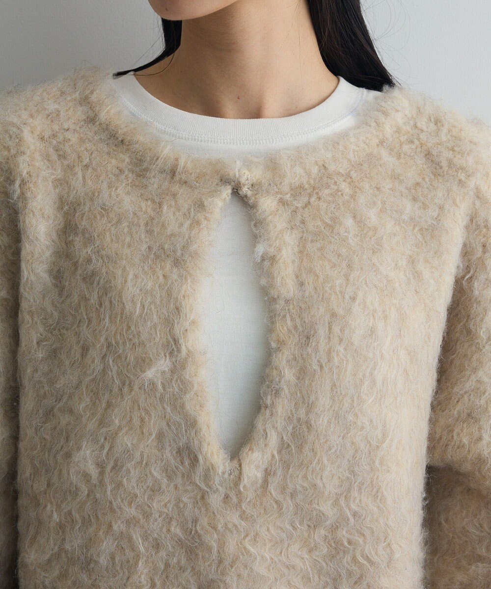 Green Parks 前後２ｗａｙキーネックシャギーニット 