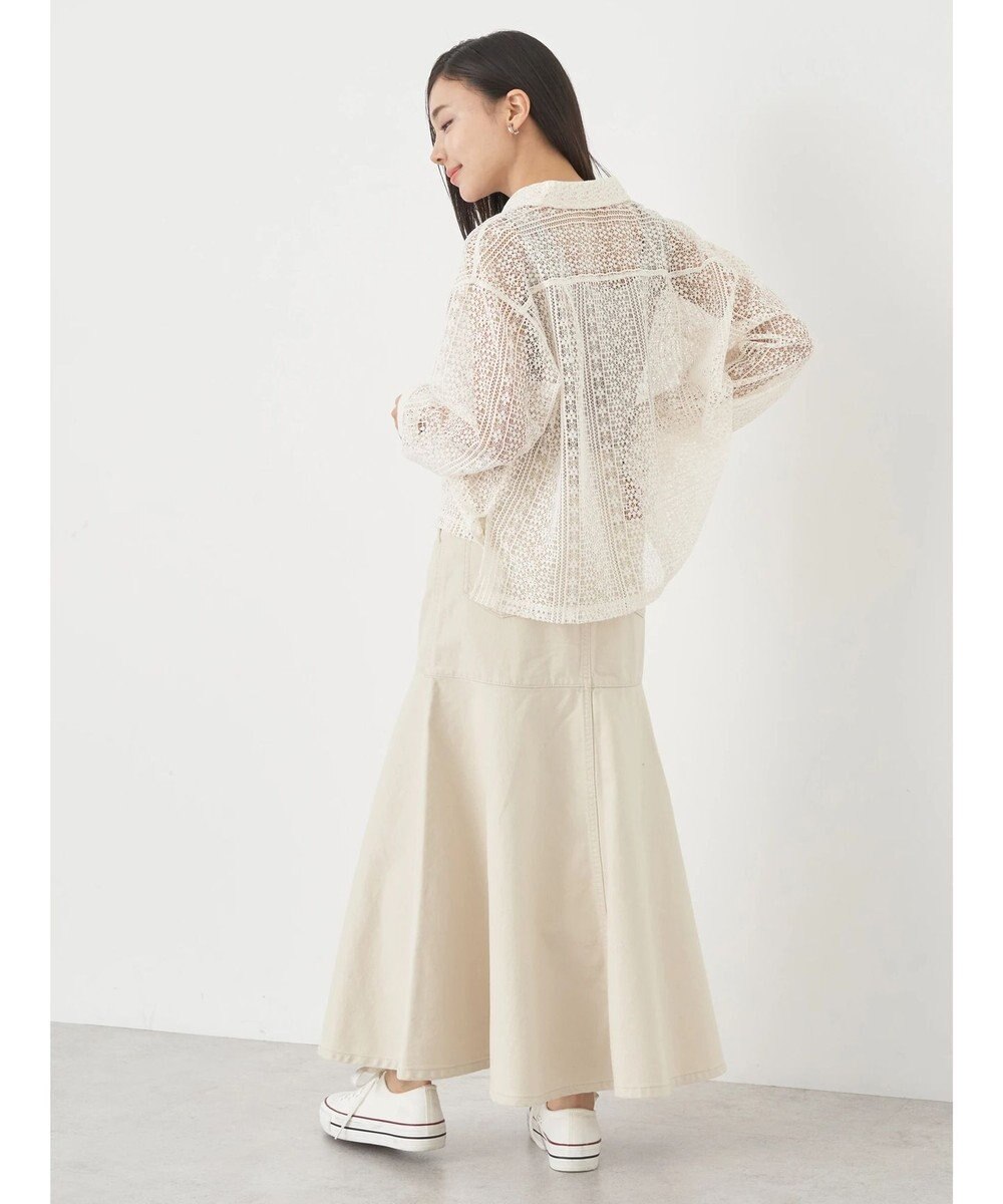 earth music&ecology ペプラムマーメイドデニムスカート 