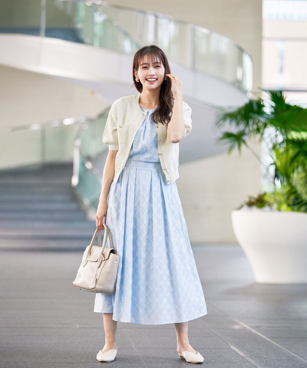 Tiaclasse 【洗える】配色刺繍レースワンピース 